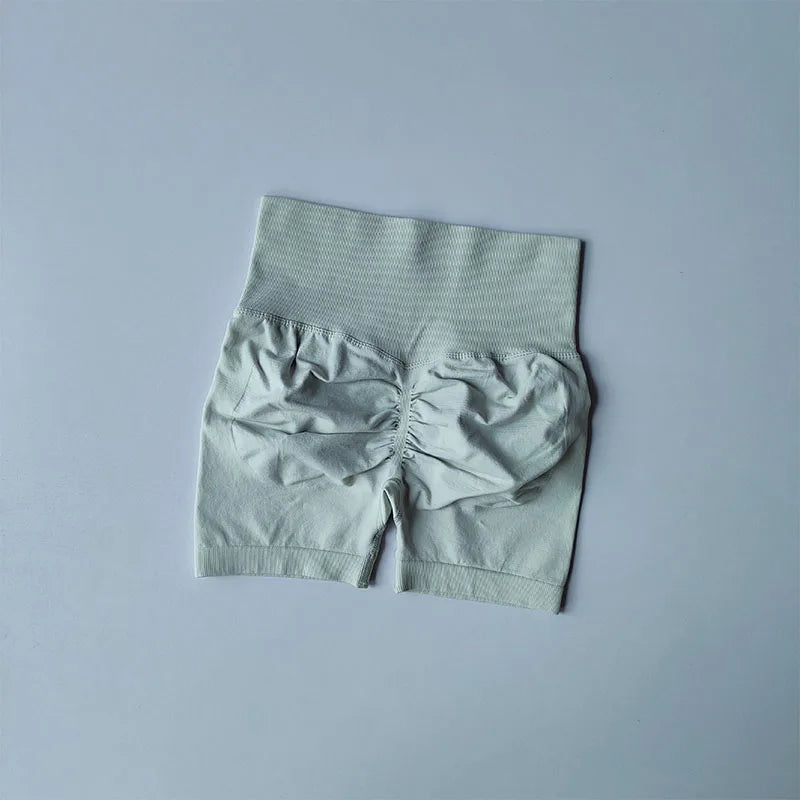 Lumora Peach Sculpt High-Waist Active Shorts