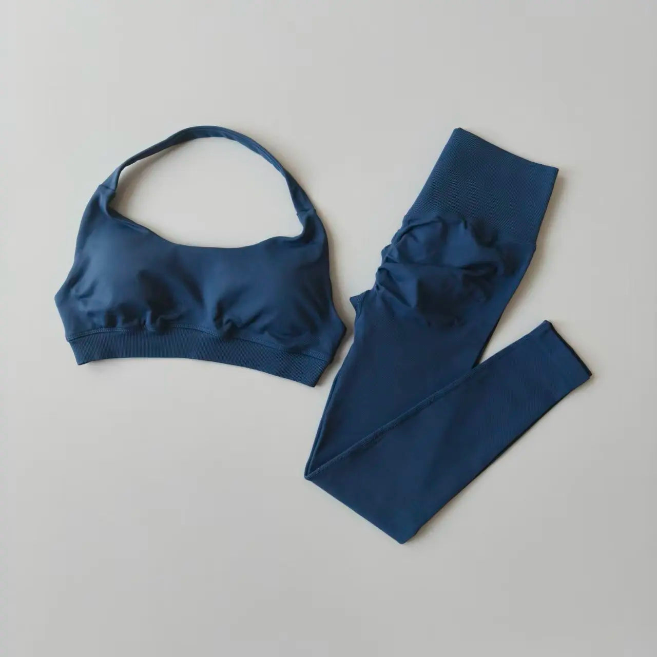 Lumora Women’s High-Waist Leggings &amp; Open-Back Fitness Bra Set