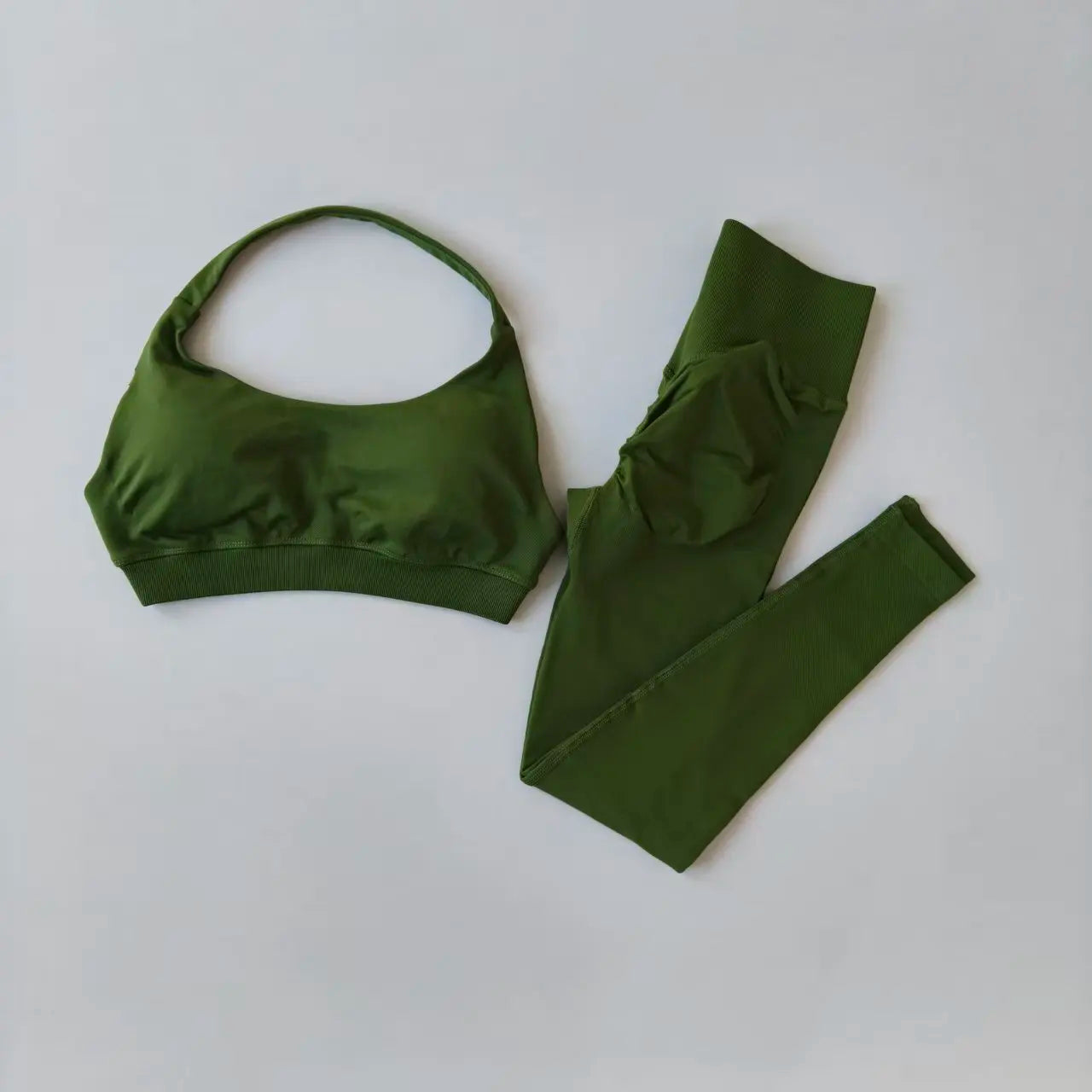 Lumora Women’s High-Waist Leggings &amp; Open-Back Fitness Bra Set